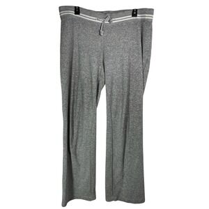 NYL New York Laundry Womens Gray Wide Leg Sweatpants Striped Waist Drawstring M